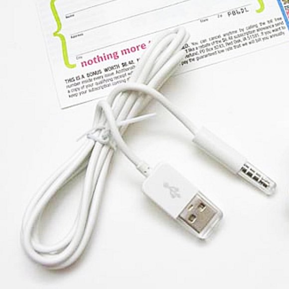 NEW 1PCS USB APPLE IPOD SHUFFLE MP3 PLAYER CHARGER & SYNC DATA CABLE CORD 1PCS - Picture 3 of 4